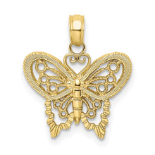 Load image into Gallery viewer, 10k Diamond-cut Butterfly Charm
