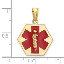 Load image into Gallery viewer, 10k Enameled Medical Disc Pendant
