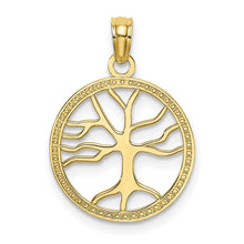 Load image into Gallery viewer, 10K  Small Tree Of Life In Round Frame Charm
