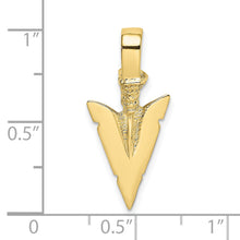 Load image into Gallery viewer, 10K 3-D Arrowhead Charm
