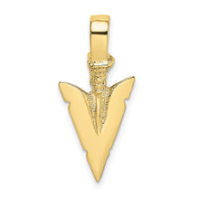 Load image into Gallery viewer, 10K 3-D Arrowhead Charm
