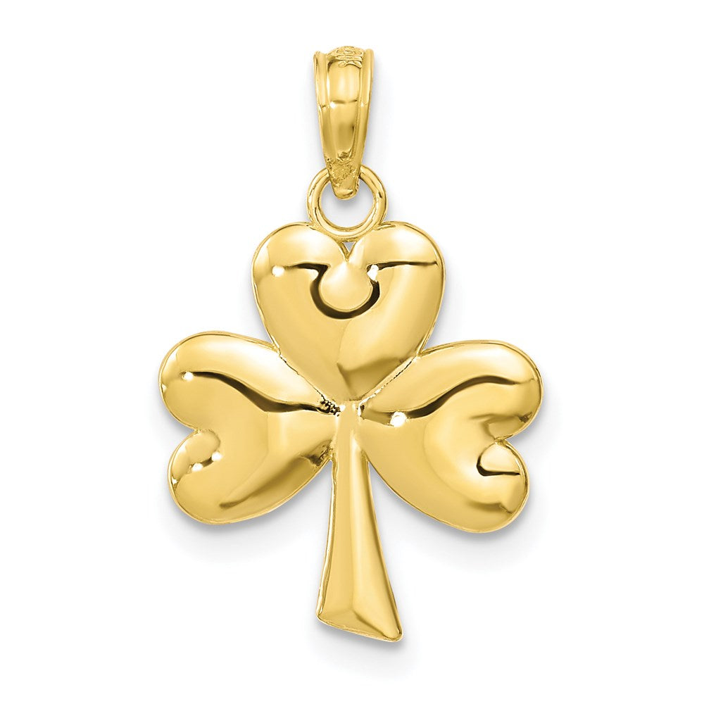 10K 3-Leaf Clover Charm