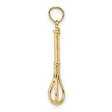 Load image into Gallery viewer, 10K 3-D Polished Whisk Charm
