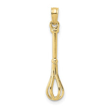 Load image into Gallery viewer, 10K 3-D Polished Whisk Charm
