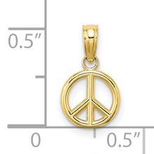 Load image into Gallery viewer, 10k 3-D Peace Symbol Charm
