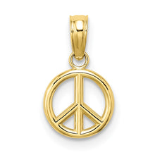 Load image into Gallery viewer, 10k 3-D Peace Symbol Charm
