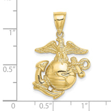 Load image into Gallery viewer, 10K Med. Marine Corps Pendant
