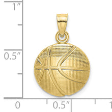 Load image into Gallery viewer, 10K Textured Basketball Charm
