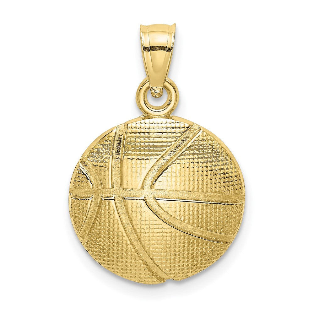10K Textured Basketball Charm