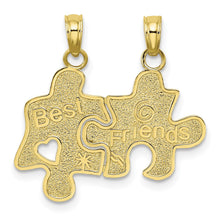 Load image into Gallery viewer, 10K BEST FRIENDS Break-A-Part Puzzle Pieces Charm
