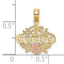 Load image into Gallery viewer, 10K Two-Tone &num;1 GRANDMA W/ Flower Charm
