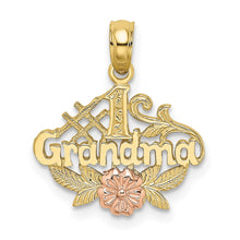 Load image into Gallery viewer, 10K Two-Tone &num;1 GRANDMA W/ Flower Charm
