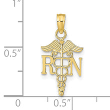 Load image into Gallery viewer, 10K RN Caduceus Pendant

