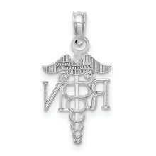 Load image into Gallery viewer, 10K White Gold RN Caduceus Pendant
