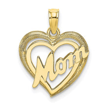 Load image into Gallery viewer, 10K MOM Inside Heart Charm
