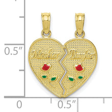 Load image into Gallery viewer, 10K Enameled MOTHER - DAUGHTER Pendant
