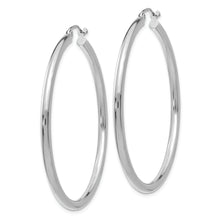 Load image into Gallery viewer, 10K White Gold Polished 2.5mm Tube Hoop Earrings
