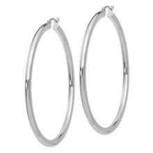 Load image into Gallery viewer, 10K White Gold Polished 3mm Tube Hoop Earrings
