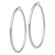 Load image into Gallery viewer, 10K White Gold Polished 3mm Tube Hoop Earrings
