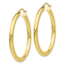 Load image into Gallery viewer, 10K Polished 3mm Tube Hoop Earrings
