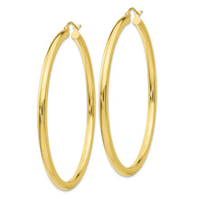 Load image into Gallery viewer, 10K Polished 3mm Tube Hoop Earrings
