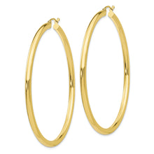 Load image into Gallery viewer, 10K Polished 3mm Tube Hoop Earrings
