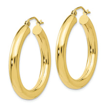 Load image into Gallery viewer, 10K Polished 4mm Tube Hoop Earrings
