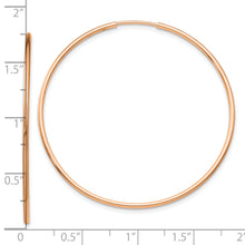 Load image into Gallery viewer, 10k Rose Gold Polished Endless Tube Hoop Earrings
