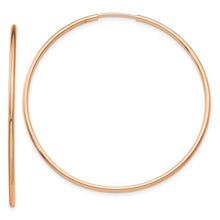 Load image into Gallery viewer, 10k Rose Gold Polished Endless Tube Hoop Earrings
