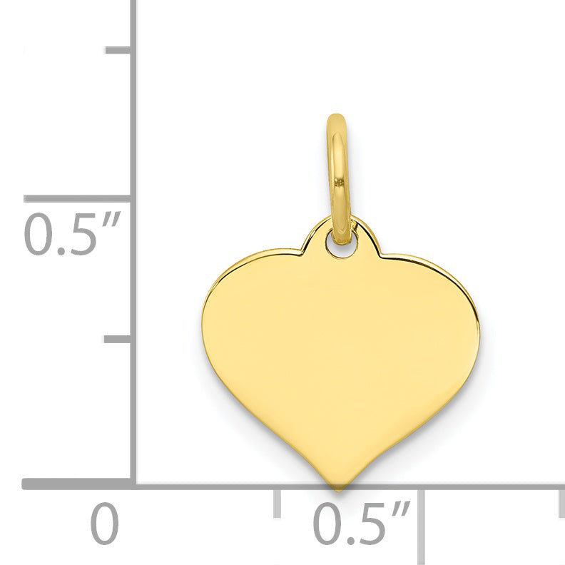 10k .013 Gauge Heart Disc Charm