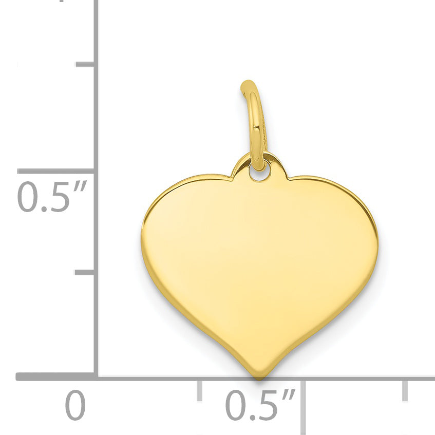 10k .013 Gauge Heart Disc Charm