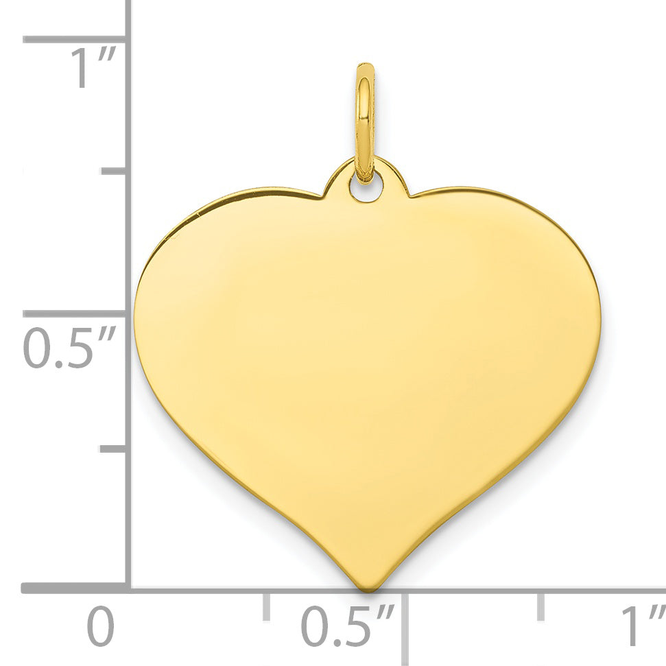 10k .013 Gauge Heart Disc Charm