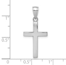 Load image into Gallery viewer, 10k White Gold Polished Cross Pendant
