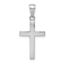 Load image into Gallery viewer, 10k White Gold Polished Cross Pendant
