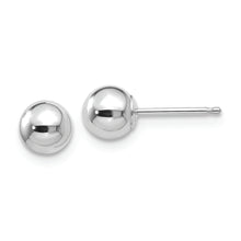 Load image into Gallery viewer, 10k White Gold Polished 5mm Ball Post Earrings
