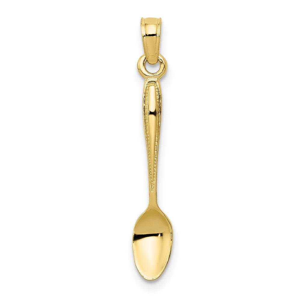 10K 3-D Table Spoon Pendant