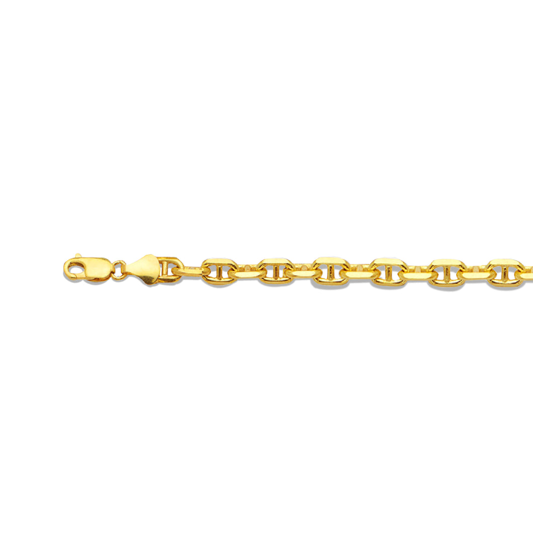 14K 3MM YELLOW GOLD SOLID 3D MARINER 30
