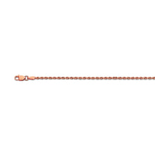 Load image into Gallery viewer, 10K 2.5MM ROSE GOLD SOLID DC ROPE 24&quot; CHAIN NECKLACE (AVAILABLE IN LENGTHS 7&quot; - 30&quot;)
