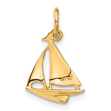 Load image into Gallery viewer, 14K  3D Sailboat Charm
