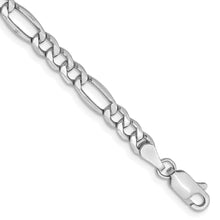 Load image into Gallery viewer, 14k WG 4.4mm Semi-Solid Figaro Chain
