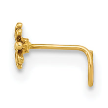 Load image into Gallery viewer, 14K 22 Gauge Flower and CZ Nose Ring Body Jewelry
