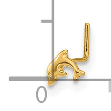 Load image into Gallery viewer, 14K 22 Gauge Dolphin Nose Ring Body Jewelry
