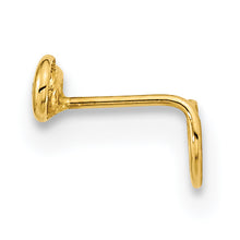 Load image into Gallery viewer, 14K 22 Gauge Circle with CZ Nose Ring Body Jewelry
