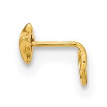 Load image into Gallery viewer, 14K 22 Gauge Square with CZ Nose Ring Body Jewelry
