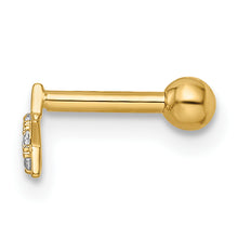 Load image into Gallery viewer, 14k 16 Gauge CZ Star Labret Stud
