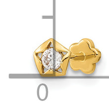 Load image into Gallery viewer, 14K 18 Gauge CZ Star Cartilage Body Jewelry
