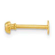 Load image into Gallery viewer, 14K 18 Gauge CZ Heart Labret/Face Body Jewelry
