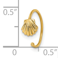 Load image into Gallery viewer, 14k 20 Gauge Scallop Shell Nose Ring / Ear Cuff
