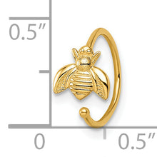 Load image into Gallery viewer, 14k 18 Gauge Bumble Bee Nose Ring / Ear Cuff
