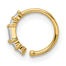Load image into Gallery viewer, 14k 20 Gauge CZ Nose Ring / Ear Cuff

